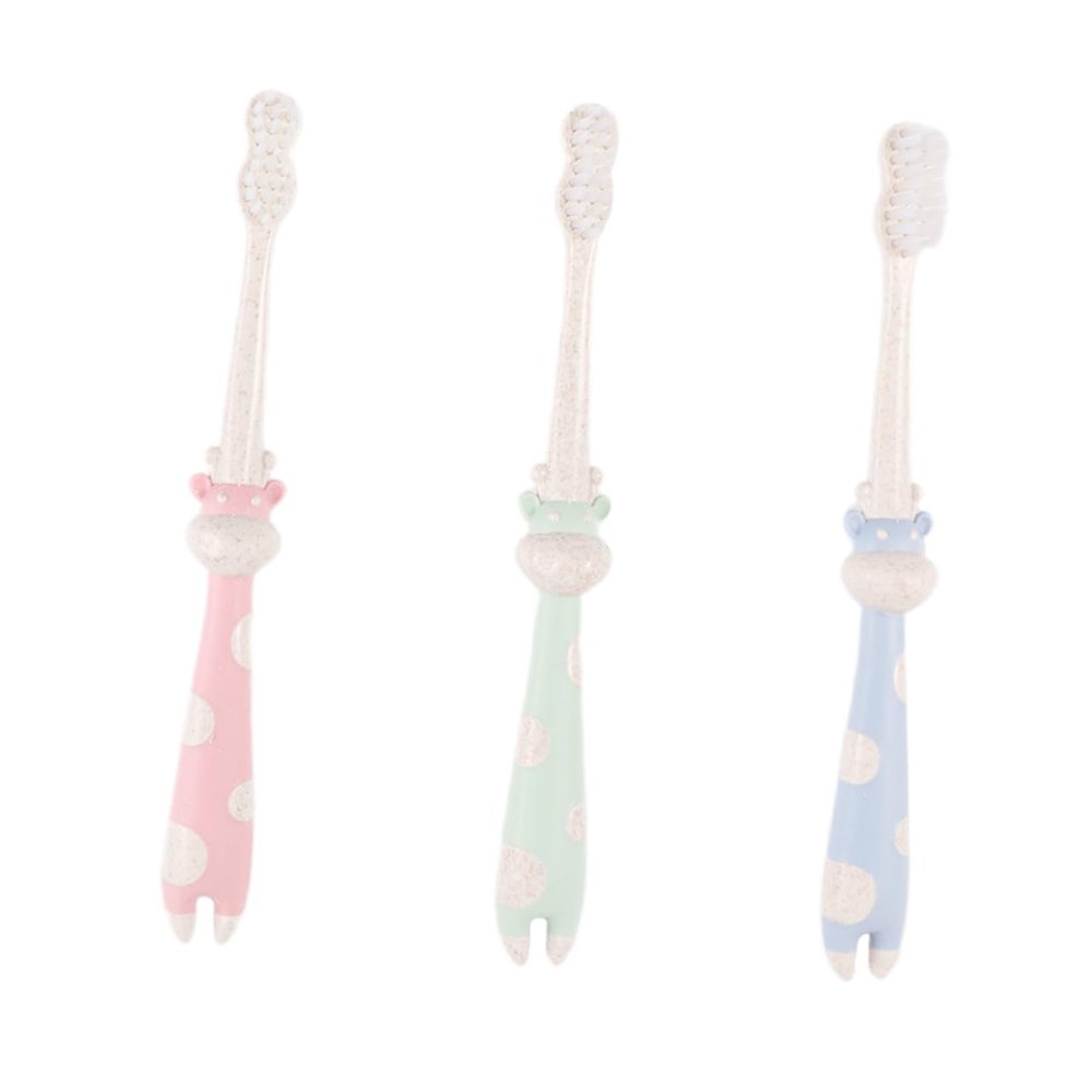 COLLBATH 3pcs Boys and Girls Toothbrush Boy Girl's Toothbrush Cartoon Style Soft Bristles Shaped Brush Gum Brush for Toddlers