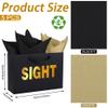 STOBOCTER 5 Senses Gift Bags for Him Her Five Senses Gift Bags with Ribbon Handles and Tissue Paper Present Wrappings for Valentine Wedding Christmas Anniversary Birthday(Black, 12.6''x8.8''x4'') view 2
