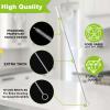 12-Pack Long Straw Cleaner Brush Set - Flexible Stainless Steel Handle for Reusable Straws, Durable, Rust Resistant and Portable Straw Brush Cleaner Bendable for Home & Travel view 2