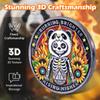 2 Year Panda Skull Sunflower Sobriety Coin Burning Brighter NA Medallion Spiritual Token for Recovery & Clean Time NA AA Chips Gift for Men & Women view 4