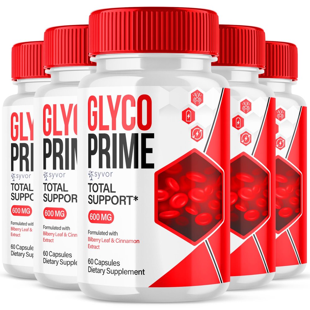 (5 Pack) GlycoPrime Capsules, Official Glyco Prime Glycogen Support Pills with All Natural Ingredients, Advanced Formula Health Supplement with Max Strength Vitamins for Women and Men (300 Capsules)