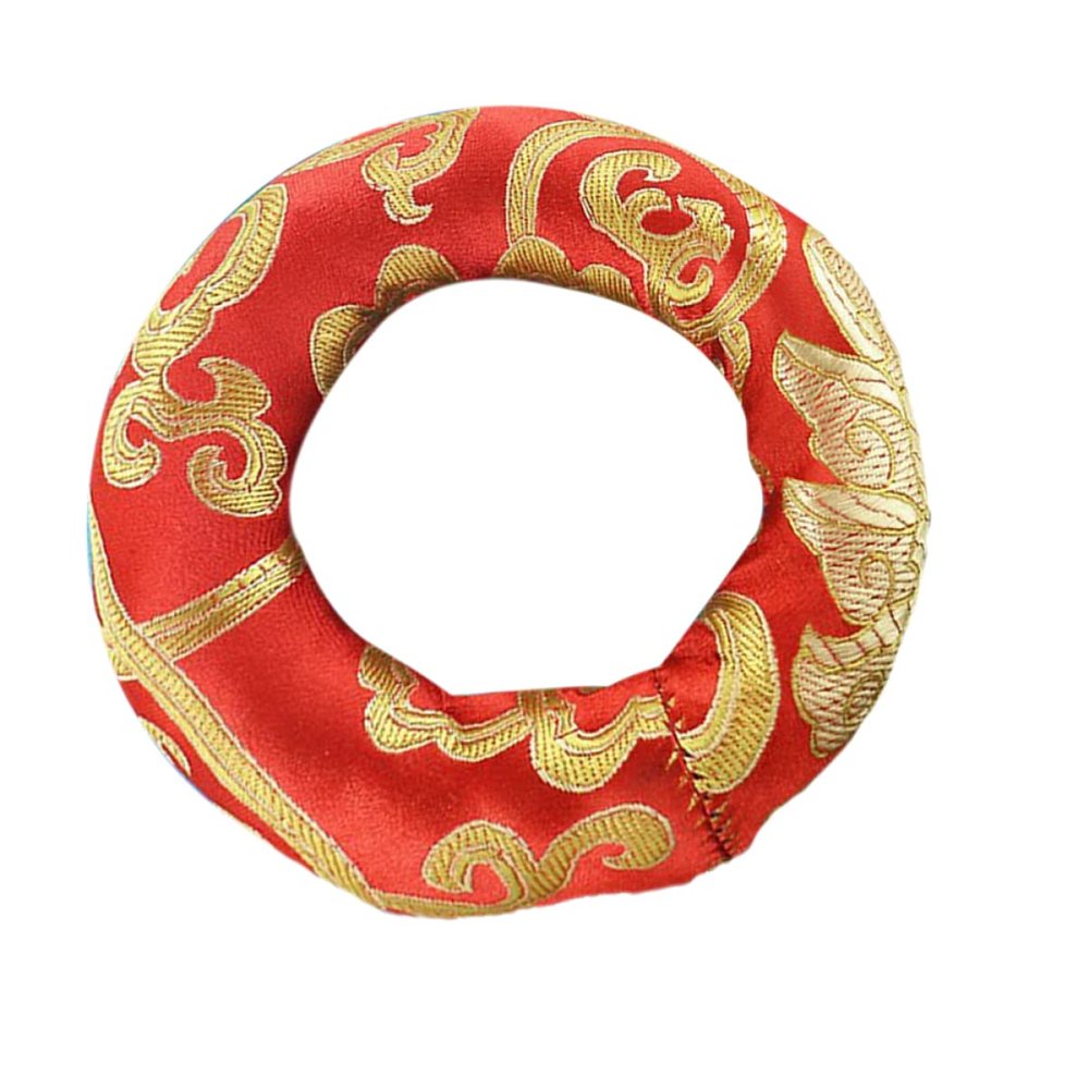 CIMAXIC Nepal Handmade Buddha Sound Bowl Buddhist Bowl Mats Singing Pad Diameter Random Color