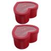 Didiseaon 2pcs Heart Shaped Boxes Window 1 Large 1 Small Red Floral Boxes for Valentine's Day Weddings Birthdays Empty Candy Perfume Packaging view 1