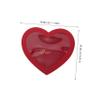 Didiseaon 2pcs Heart Shaped Boxes Window 1 Large 1 Small Red Floral Boxes for Valentine's Day Weddings Birthdays Empty Candy Perfume Packaging view 2