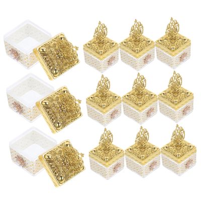 ABOOFAN 12Pcs Elegant Wedding Candy Boxes Decorative Treat Containers for Parties Showers and Special Events for Jewelry and Favors