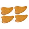 BEBEMOKO 4pcs Wooden Gua Facial Scraping Plate for Body Therapy Muscle Relief and Skin Care Compact Easy Use Wooden Massage Tools for Neck Face and Back view 1