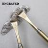 Back Massager with Pure Copper Gripper,Creative Engraved Text Back Scratcher, Stainless Steel Telescopic Anti-Itch Artifact(20-47cm) view 3