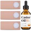 30Pcs Disposable Castor Oil Belly Button Patch with Organic Cold Pressed Glass Bottle 2.04oz | Self-Adhesive Castor Oil Patches for Neck/Shoulders/Knees | No Wash | Organic Cotton | Anti-Seepage view 1