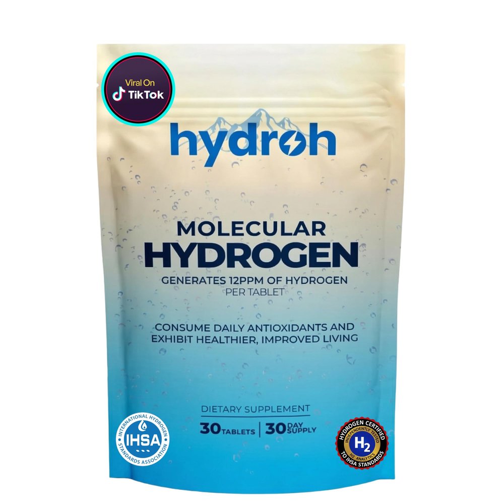 Hydrogen Water Tablets, Molecular Hydrogen Tablets for Drinking Water, Antioxidant-Rich, Supports Brain Energy & Health - Quick-Dissolving - Unflavored H2 Tabs - (30-Day Supply)