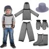 Threehoney Kids Mosquito Outdoor Suit Breathable Net Fishing Hat Netting Protection Cap Hood Ultra-fine Mesh Jacket and Pants Mitt Socks for Girls Boys Gardening Camping Hiking view 1