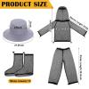 Threehoney Kids Mosquito Outdoor Suit Breathable Net Fishing Hat Netting Protection Cap Hood Ultra-fine Mesh Jacket and Pants Mitt Socks for Girls Boys Gardening Camping Hiking view 2