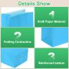 PATIKIL 9.5x3.2x5.1 Inch Party Favor Paper Bags, 24 Pcs Kraft Paper Goodie Gift Lunch Treat Bags Party Supplies for Wedding Birthday Halloween Graduation, Light Blue view 3