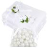 joycraft 4x6 In Organza Bags with Rose, 30Pcs White Wedding Party Favor Bag, Jewelry Pouches with Drawstring, Sheer Mesh Drawstring Bags for Jewelry, Makeup, Candy, Desserts view 1