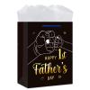 GMEMNOV Happy 1st Fathers Day Gift Bag - 13" Large Fathers Day Gift Bag with Tissue Paper First Father's Day Paper Bags for New Dad First Time Dad view 1