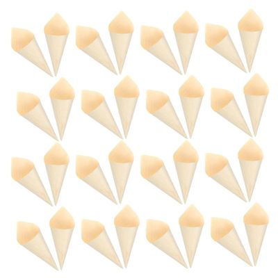 FELTECHELECTR 50pcs Miniature Ice Cream Cones Versatile Holders for Charcuterie Parties and Wedding Decor