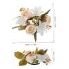BIUDECO Elegant Artificial Flower Candle Wreath European Style Decorative Centerpiece for Weddings Home Decor and Dining Tables Realistic Rose and Eucalyptus Design Soft view 2