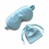 [1 Pack] QSYW Sleep Masks, Satin Eye Mask for Sleeping - Silky Eye Masks Bulk with Storage Bag & Elastic Strap, Light Blue view 1