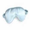 [1 Pack] QSYW Sleep Masks, Satin Eye Mask for Sleeping - Silky Eye Masks Bulk with Storage Bag & Elastic Strap, Light Blue view 2