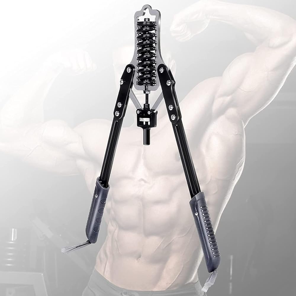 Adjustable Hydraulic Arm Exerciser - Power Twister Chest Expander with Resistance Range of 10-150 Kg, Arm Muscle Strength Training Bar for Effective Fitness Workouts