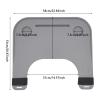 Wheelchair Tray, Removable Wheelchair Lap Tray with Cup Grooves and Phone Slot, Fits 19.5-20.5 Inch Portable Wheelchair Desk Accessories for Eating, Reading, Resting(Grey) view 2