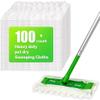 NLIEOPDA Disposable Dry Sweeping Cloths Microfiber Dust Mop Pads for Hardwood Floors & Pet Hair(100pcs) view 1
