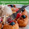 1000 Count Extra Heavy Duty Plastic Forks Black Disposable Forks Premium Bulk Plastic Forks Heavy Duty Plastic Silverware for Parties, Family Gatherings view 4