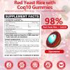 2 Pack Liposomal Red Yeast Rice with Coq 10 3000mg Gummies,Organic Red Yeast Rice Cholesterol Lowering Supplements, Enhanced with Coq 10 for Heart Health Support,Liposomal Enhance 98% Absorption view 2