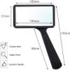 10X Handheld Reading Magnifier, Magnifying Glass, 100mm Distortion Free with Non-Slip Handle Shatterproof Magnifying Mirror, for Reading Repair Observation view 4