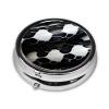 Pill Box 3 Compartment Medicine Pill Case for Pocket or Purse Pill Boxes Decorative Organizer Unique Gift - Black White Snake Skin view 2