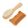 ARTSEWPLY 2pcs Natural Wooden Comb and Bathing Brush Hair Brush Gentle Comb for Detangling Hair and Scalp for Home Use view 1