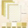 120 Sheets Gold Tissue Paper for Gift Bags 20 x 14 Inch Metallic Gold White Tissue Paper with Dots Stripes for Cheer Bags Father's Day DIY Crafts Wedding Anniversary Decorations view 2
