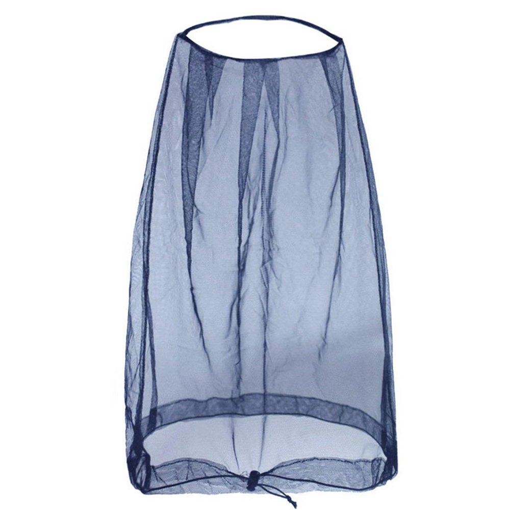 KMGDM Outdoor Head Net Mesh Covers for Men and Women Protects from and Flies Efficient for Fishing and Camping Use, Navy blue empty top, 6 1/2