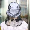 KMGDM Outdoor Head Net Mesh Covers for Men and Women Protects from and Flies Efficient for Fishing and Camping Use, Navy blue empty top, 6 1/2 view 4