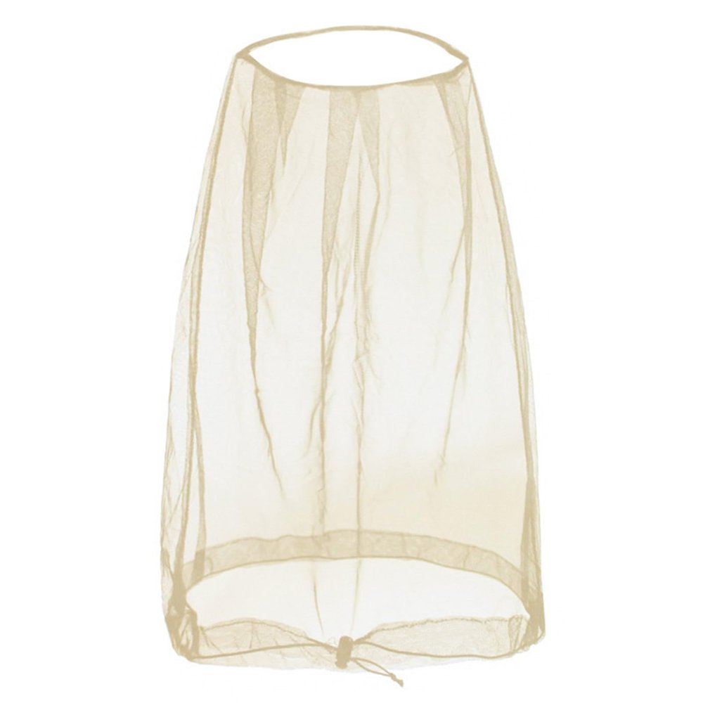 KMGDM Outdoor Head Net Mesh Covers for Men and Women Protects from and Flies Efficient for Fishing and Camping Use, beige empty top, 6 1/2