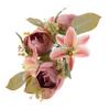 Amosfun Artificial Rose Candle Wreath Floral Candle Eucalyptus Leaves for Wedding Home and Dining Table Decor Lightweight Versatile Centerpiece for Various Occasions view 1