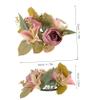 Amosfun Artificial Rose Candle Wreath Floral Candle Eucalyptus Leaves for Wedding Home and Dining Table Decor Lightweight Versatile Centerpiece for Various Occasions view 2