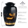 Yatskia Deer with Firefly Large Funeral Urns for Human Ashes Adult Brother and Sister, Cremation Urn for Adult Ashes, (Classic Large, 10 Inch) view 2