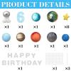 16 PCS Space Theme Cake Topper Happy 7th Birthday Astronaut Planet Rocket Cake Decorations Set for Boys Girls Outer Space Themed Party Kids Birthday Party Baby Shower Supplies view 3