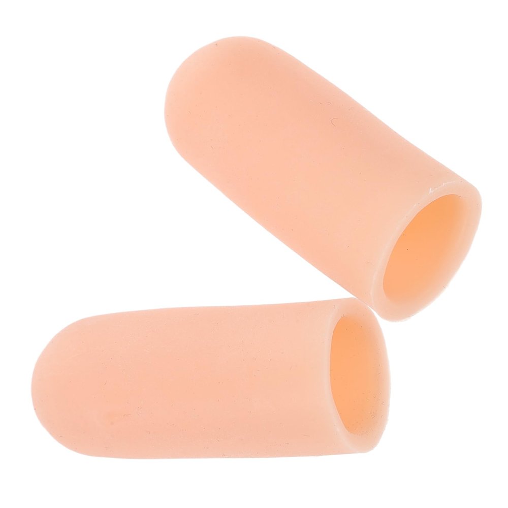 Gatuida 2 Pack Gel Finger Protectors for Wounds Leak-proof Thumb Covers for Cracked Skin Grade Non-slip Washable Toe Sleeve