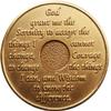 1 Month AA Medallion Traditional Design Metal Sobriety Chip 30 Day Gift Serenity Prayer Back view 2