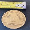 1 Month AA Medallion Traditional Design Metal Sobriety Chip 30 Day Gift Serenity Prayer Back view 3