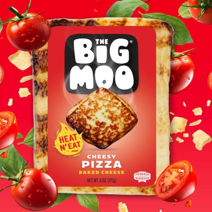 Original Wisconsin Baked Cheese With Cheesy Pizza 6 oz (Pack of 6)