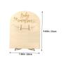 Angoily 2sets Wooden Birth Announcement Cards Stands Milestone Signs for Newborn Nursery Decor Shower view 2