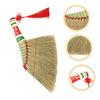 UTHCLO Chinese Handmade Straw Broom Small Whisk Broom for Asian Home Indoor Dust Cleaner Large Bales Ergonomic Handle Short Handle Home Office Cleaning Tool view 2