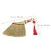 UTHCLO Chinese Handmade Straw Broom Small Whisk Broom for Asian Home Indoor Dust Cleaner Large Bales Ergonomic Handle Short Handle Home Office Cleaning Tool view 4