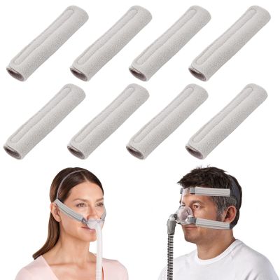 8-Pack Mask Strap Covers, Headgear Strap Cushions, Cushions Pads for Sleep Apnea Mask, Comfortable Mask Accessories and Skin Protector Compatible with Most mask Strap to Reduce Discomfort (Gray)