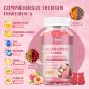 2 Pack Calcium Citrate Gummies 1200 mg - Calcium Supplements for Women with Vitamin D3 & K2,Magnesium,Zinc - Sugar Free Calcium Gummies for Bone & Teeth & Immune Support- Peach Flavor view 2