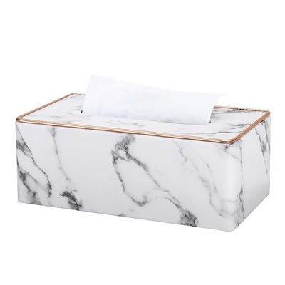 Tissue Box Holder Tissue Box Marble Texture Napkin Paper Drawer Box for Hotel Restaurant Decorative Napkin Holder