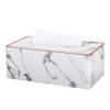 Tissue Box Holder Tissue Box Marble Texture Napkin Paper Drawer Box for Hotel Restaurant Decorative Napkin Holder view 1