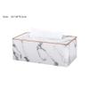 Tissue Box Holder Tissue Box Marble Texture Napkin Paper Drawer Box for Hotel Restaurant Decorative Napkin Holder view 2